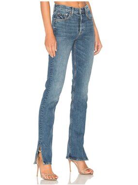 GRLFRND Natalia Skinny Split Leg High Waist Jeans Ma Belle Amie Wash - Size 24